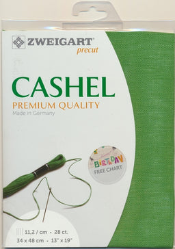 3281-6130-PK - CASHEL 100% LINEN 28CT (48x68cm) 6130 KIWI GREEN