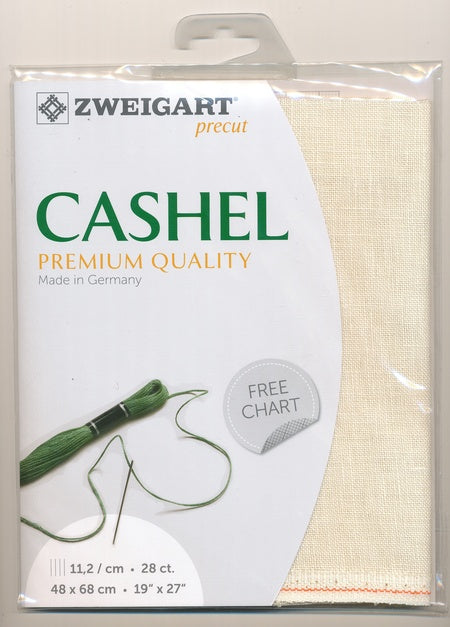 3281-99-PK - CASHEL 100% LINEN 28CT (48x68cm) 99 LIGHT CREAM