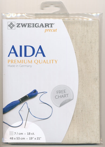 3292-54-PK - 44VIS/39COT/17LINEN RUSTICO AIDA 18CT 48x53cm 54 NATURAL