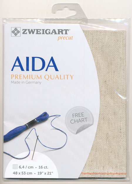 3321-54-PK - 44VIS/39COT/17LINEN RUSTICO AIDA 16CT 48 x 53cm 54 NATURAL