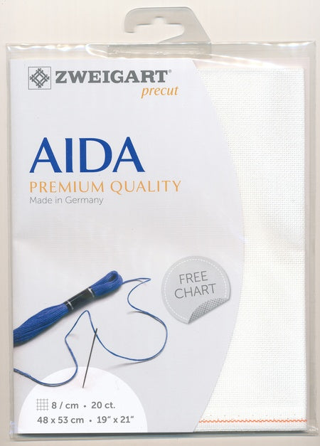 3326-1-PK - COTTON AIDA 20CT 1 WHITE 48 x 53cm