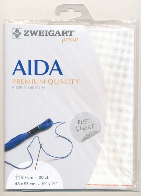 3326-101-PK - COTTON AIDA 20CT 101 ANTIQUE WHITE 48 x 53cm