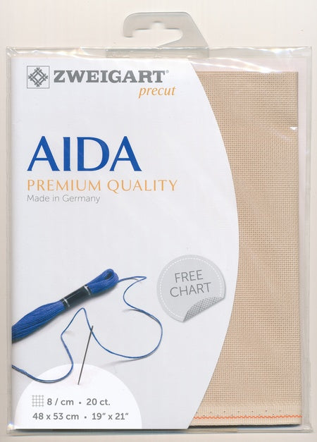 3326-309-PK - COTTON AIDA 20 CT 48X53CM 309 MID BEIGE