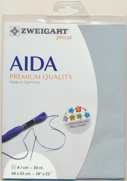 3326-5018-PK - COTTON AIDA 20 CT 48X53CM 5018 BLUE