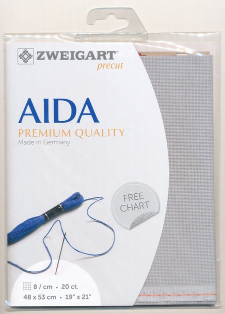 3326-705-PK - COTTON AIDA 20 CT 48X53CM 705 GREY