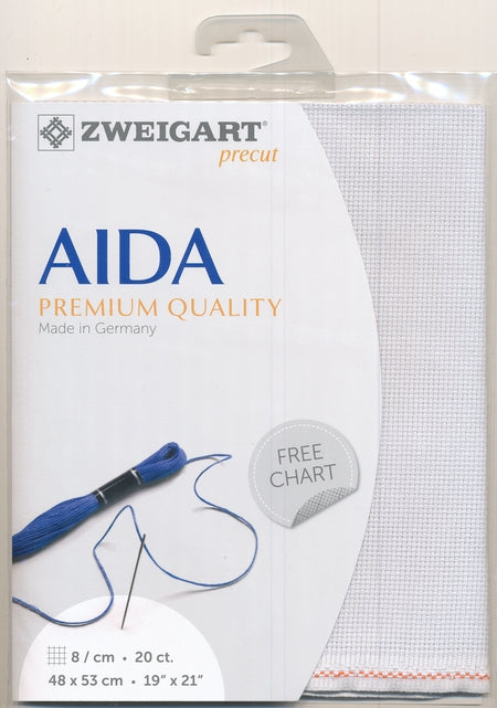 3326-786-PK - COTTON AIDA 20 CT 48X53CM 786 LIGHT GREY