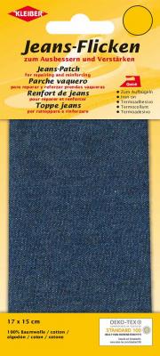 342-01 - liber jeans denim patch iron dark blue patches