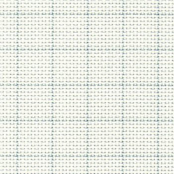 3459-1219 - COTTON 14 CT EASY GRID WHITE 110CM