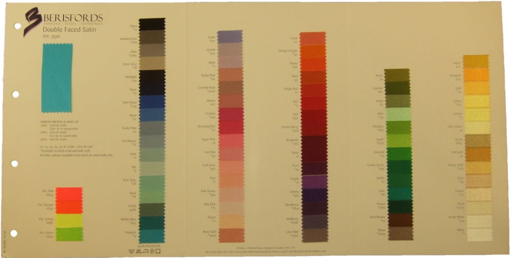 3501S - 3501 BERISFORD DOUBLE SATIN SHADE CARD