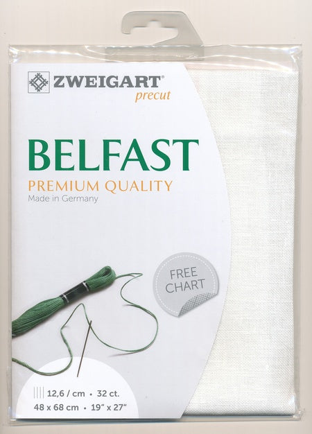 3609-100-PK - BELFAST 100% LINEN 100 WHITE 48 x 68cm