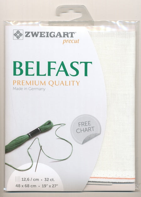 3609-101-PK - BELFAST 100% LINEN 101 ANT WHITE 48 x 68cm