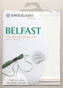3609-101-PK - BELFAST 100% LINEN 101 ANT WHITE 48 x 68cm