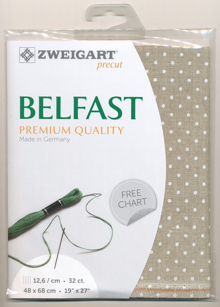 3609-5379-PK - BELFAST 32 CT LINEN 48 x 68 cm 5379 NATURAL SPOT