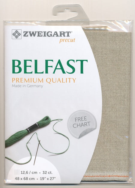 3609-11-PK - BELFAST 100% LINEN 32 CT (48x68cm) 11 IRISE/OPAL BEIGE