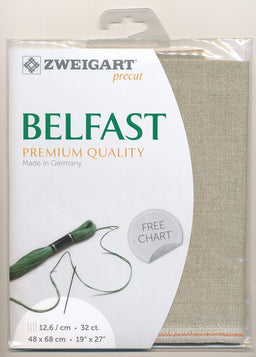 3609-11-PK - BELFAST 100% LINEN 32 CT (48x68cm) 11 IRISE/OPAL BEIGE