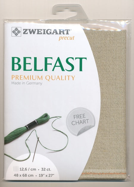 3609-18-PK - BELFAST 100% LINEN 32 CT (48x68cm) 18 GOLD