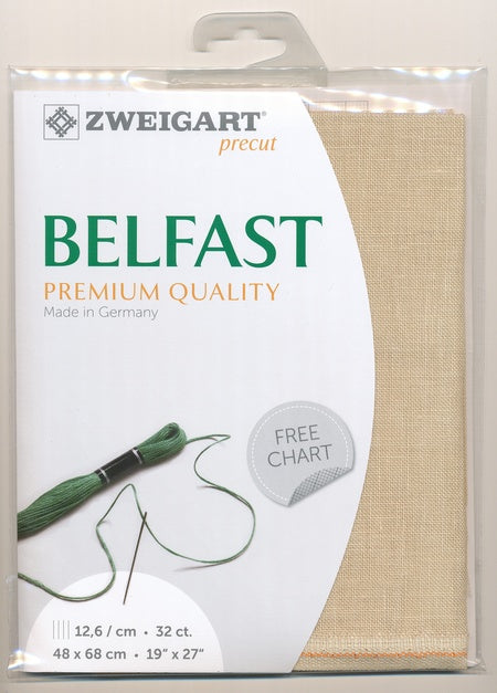 3609-233-PK -BELFAST 100% LINEN 32 CT (48x68cm)233 RICH CREAM