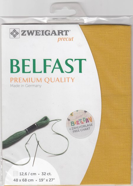 3609-3008-PK - BELFAST 100% LINEN (48x68cm) 3008 BROWN