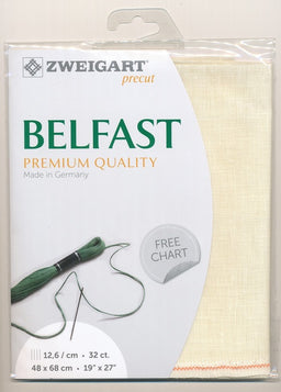 3609-305-PK - BELFAST 100% LINEN 32 CT (48x68cm) 305 LIGHT BEIGE