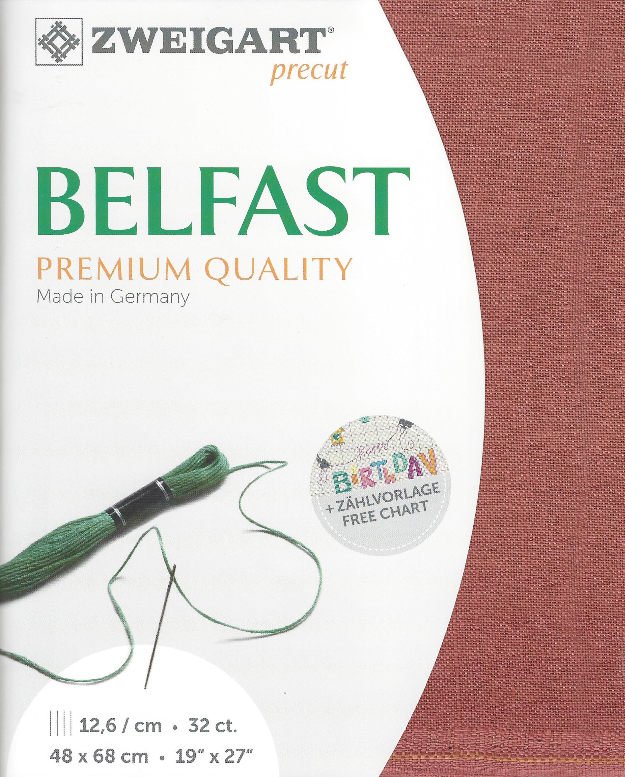 3609-4030-PK - BELFAST 100% LINEN 32 CT (48x68cm) 4030 RED