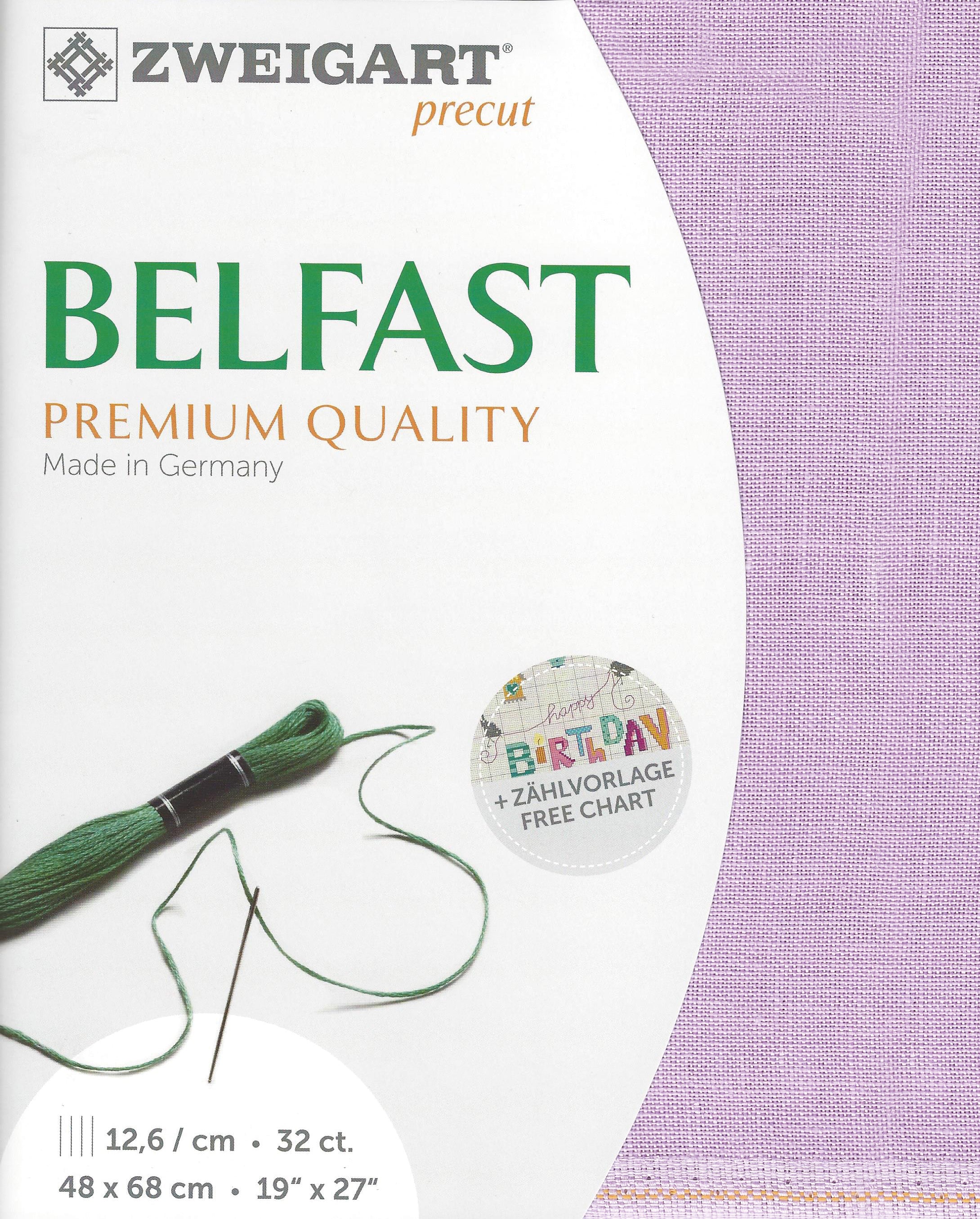 3609-5038-PK - BELFAST 100% LINEN 32 CT (48x68cm) 5038 PURPLE