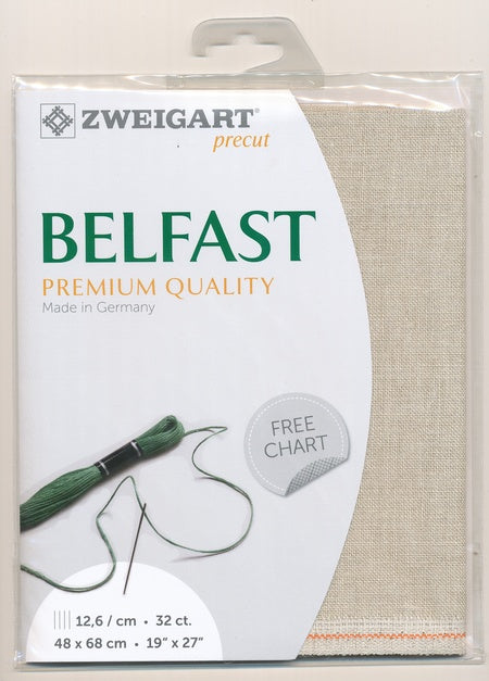 3609-52-PK - BELFAST 100% LINEN 32 CT (48x68cm) 52 NATURAL