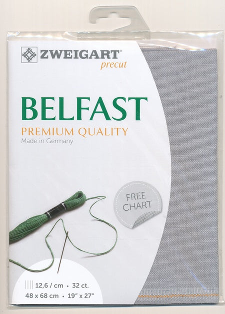 3609-705-PK - BELFAST 100% LINEN 32 CT (48x68cm) 705 GREY