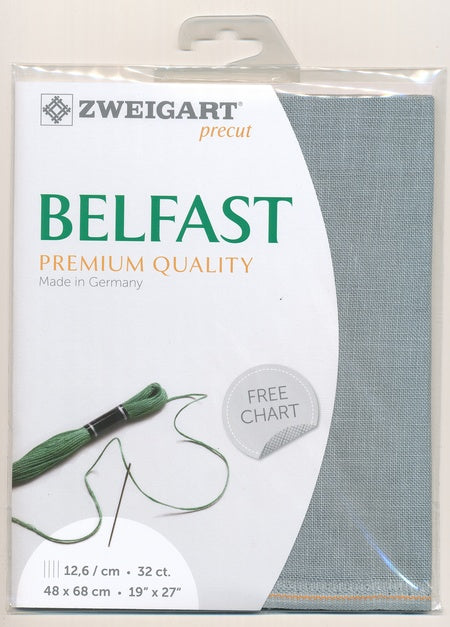 3609-778-PK - BELFAST 100% LINEN 32 CT (48x68cm) 778 DARK GREY