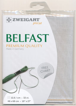 3609-786-PK - BELFAST 100% LINEN 32 CT (48x68cm) 786 LIGHT GREY