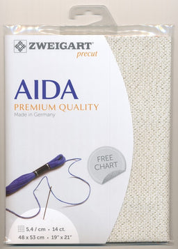 3706-118-PK - COTTON AIDA STAR 14CT 118 CREAM/GOLD FLECK 48 x 53cm