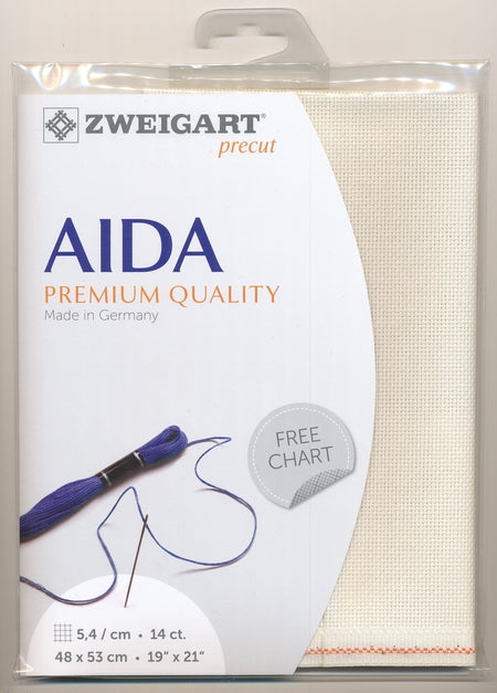 3706-264-PK - COTTON AIDA STERN 14CT 264 CREAM 48 x 53cm