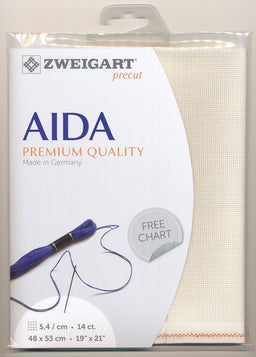 3706-264-PK - COTTON AIDA STERN 14CT 264 CREAM 48 x 53cm