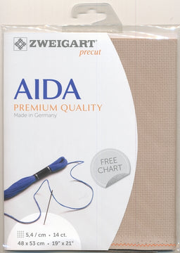 3706-3021-PK - COTTON AIDA STERN 14CT 3021 BEIGE 48 x 53cm