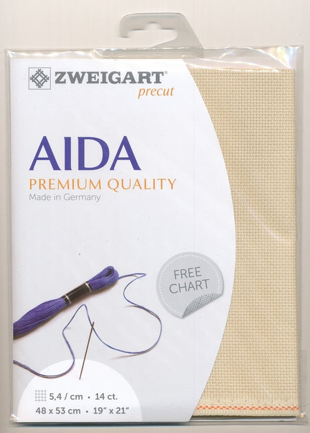 3706-3130-PK - COTTON AIDA STERN 14CT 3130 DK CREAM 48 x 53cm