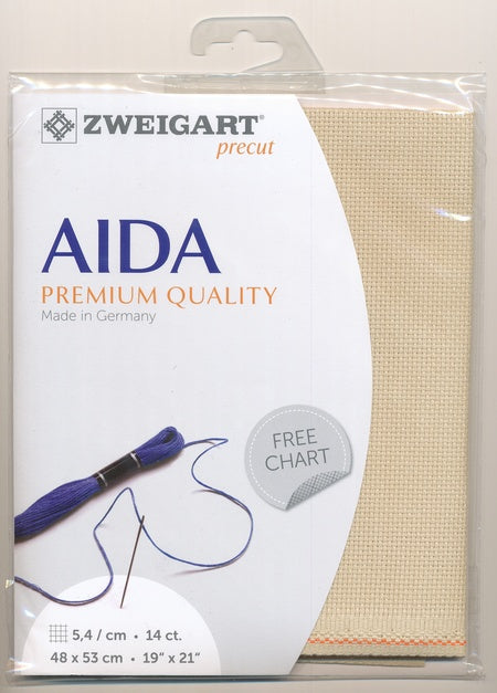 3706-3740-PK - COTTON AIDA STERN 14CT 3740 BISCUIT 48 x 53cm