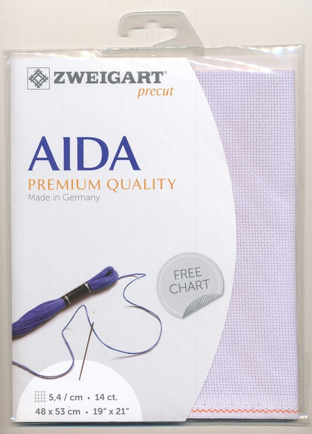 3706-5050-PK - COTTON AIDA STERN 14CT 5050 ORCHID 48 x 53cm