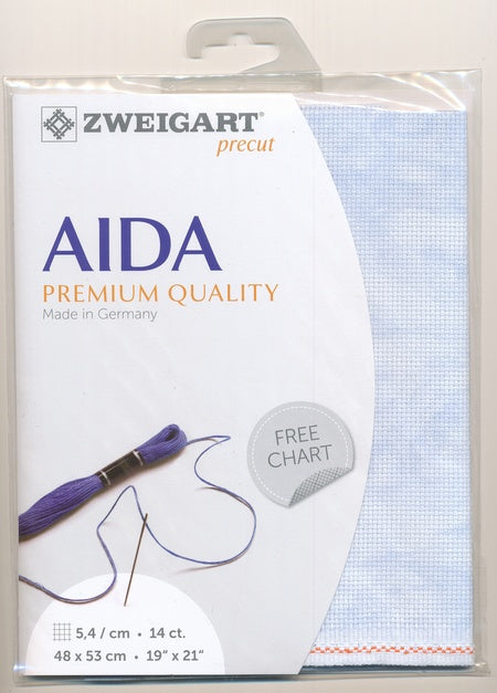 3706-5139-PK - COTTON VINTAGE AIDA 14CT 5139 L BLUE 48 x 53cm