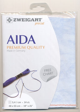 3706-5139-PK - COTTON VINTAGE AIDA 14CT 5139 L BLUE 48 x 53cm