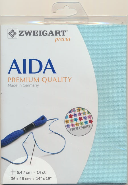 3706-5146-PK - COTTON AIDA STERN 14CT 5146 AQUA 48 x 53cm