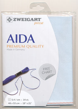 3706-550-PK - COTTON AIDA STERN 14CT PALE BLUE 48 x 53cm