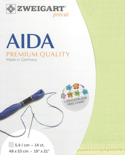 3706-6122-PK - COTTON AIDA STERN 14CT 48x53cm 6122 LIGHT LIME GREEN