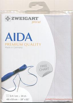 3706-7011-PK - COTTON AIDA STERN 14CT 48x53cm 7011 PALE GREY