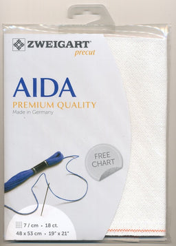 3793-11-PK - FEIN AIDA 18CT 11 WHITE IRRI FLECK 48 x 53cm