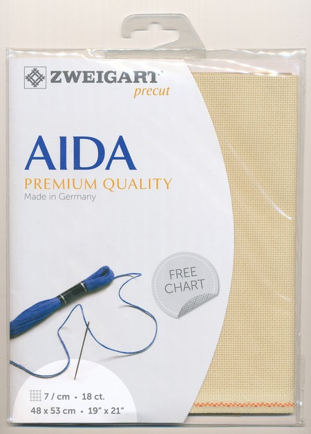 3793-13-PK - FEIN AIDA 18CT 13 LT BEIGE 48 x 53cm