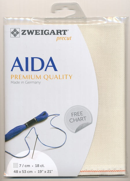 3793-264-PK - FEIN AIDA 18CT 264 CREAM 48 x 53cm