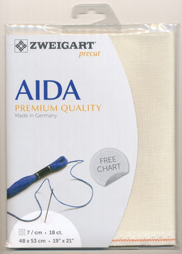 3793-264-PK - FEIN AIDA 18CT 264 CREAM 48 x 53cm