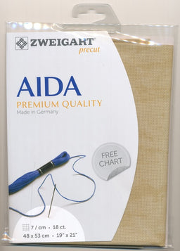 3793-3009-PK - VINTAGE FEIN AIDA 18CT CARAMEL 48 x 53cm