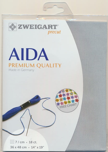 3793-5018-PK - FEIN AIDA 18CT 5018 GREY/ BLUE 48 x 53cm