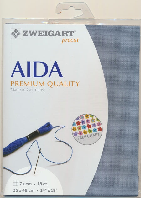 3793-5020-PK - FEIN AIDA 18CT 5020 ANT BLUE 48 x 53cm