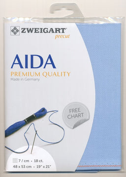 3793-503-PK - FEIN AIDA 18CT 503 SKY BLUE 48 x 53cm